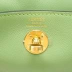Hermes mini Lindy Vert criquet GHW Swift leather