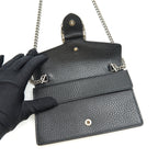 GUCCI DIONYSUS LEATHER SUPER MINI BAG BLACK