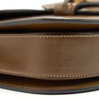 GUCCI 1955 HORSEBIT LEATHER SHOULDER BAG BROWN