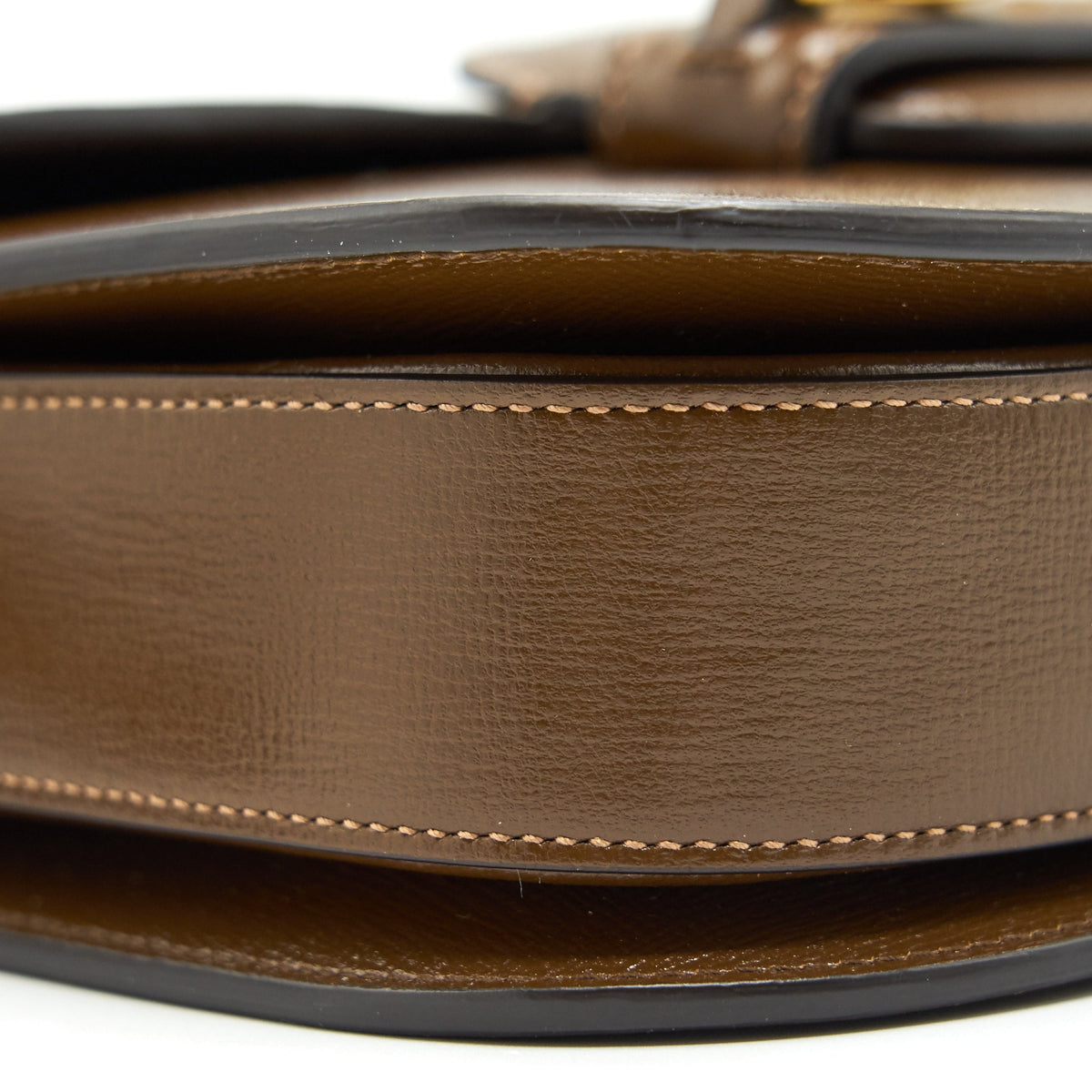 GUCCI 1955 HORSEBIT LEATHER SHOULDER BAG BROWN
