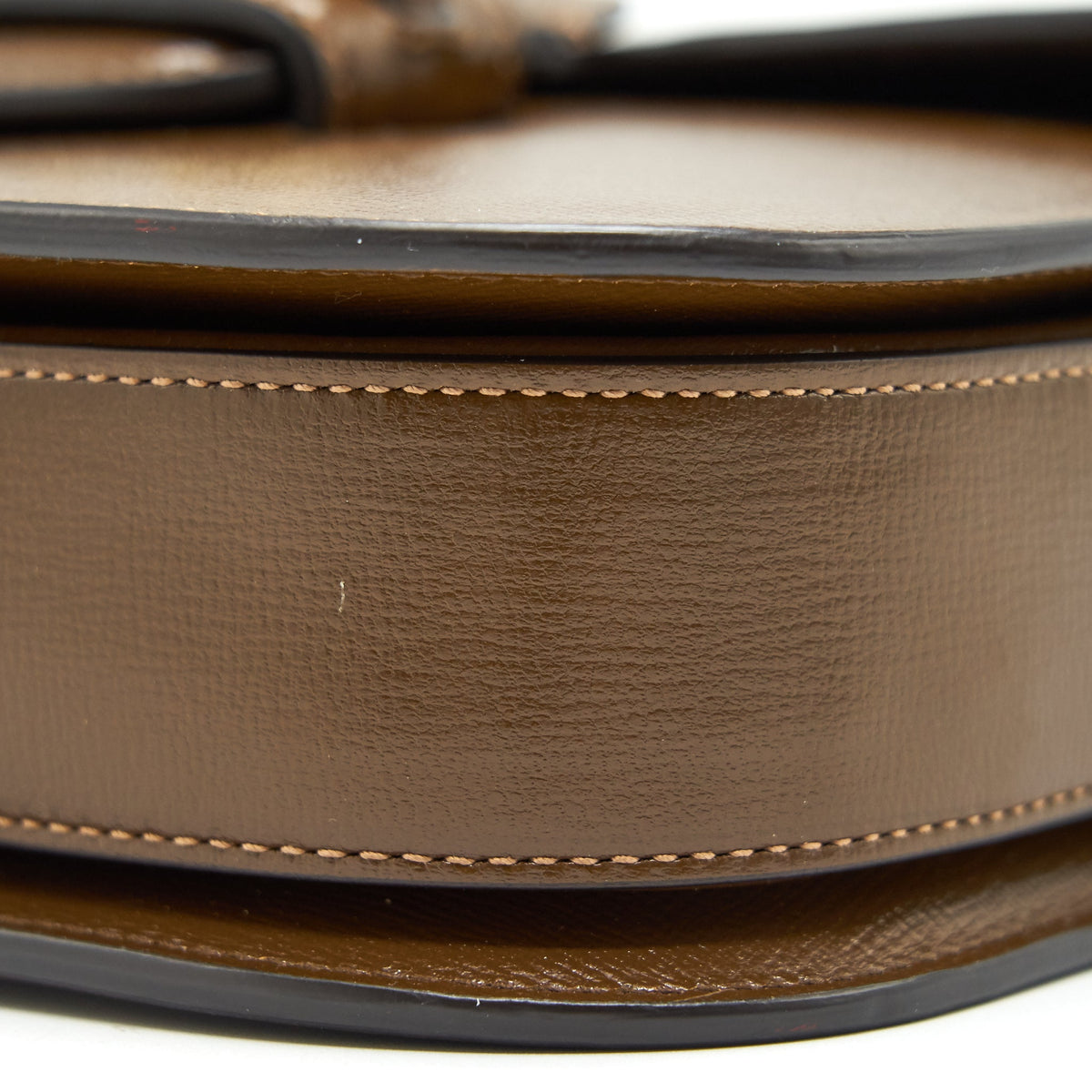 GUCCI 1955 HORSEBIT LEATHER SHOULDER BAG BROWN