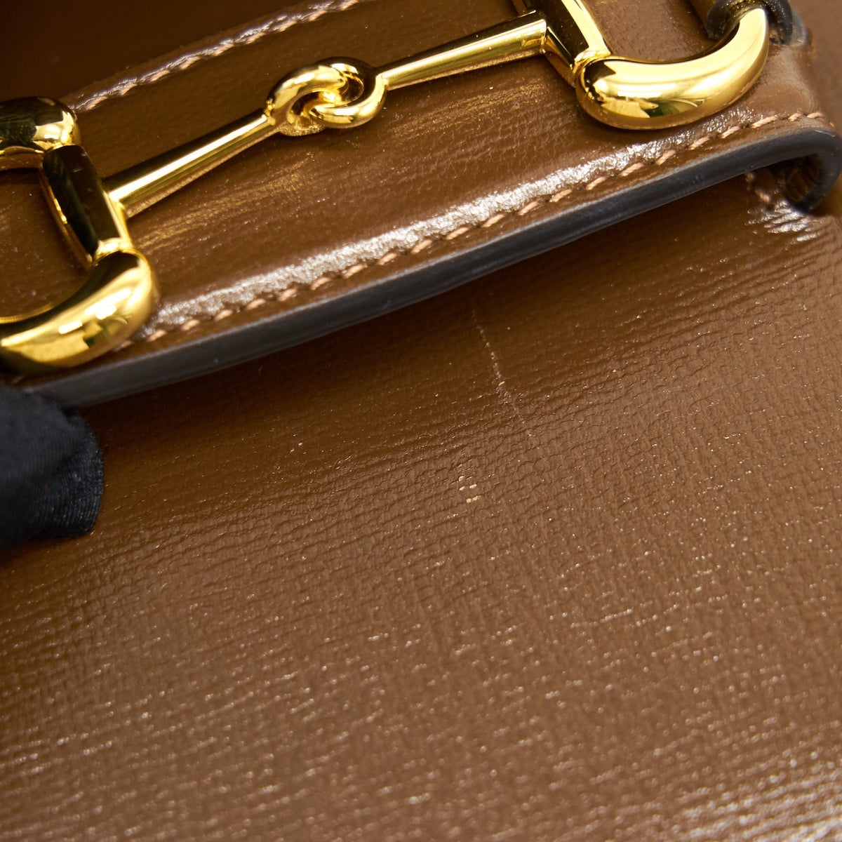GUCCI 1955 HORSEBIT LEATHER SHOULDER BAG BROWN