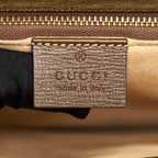 GUCCI 1955 HORSEBIT LEATHER SHOULDER BAG BROWN