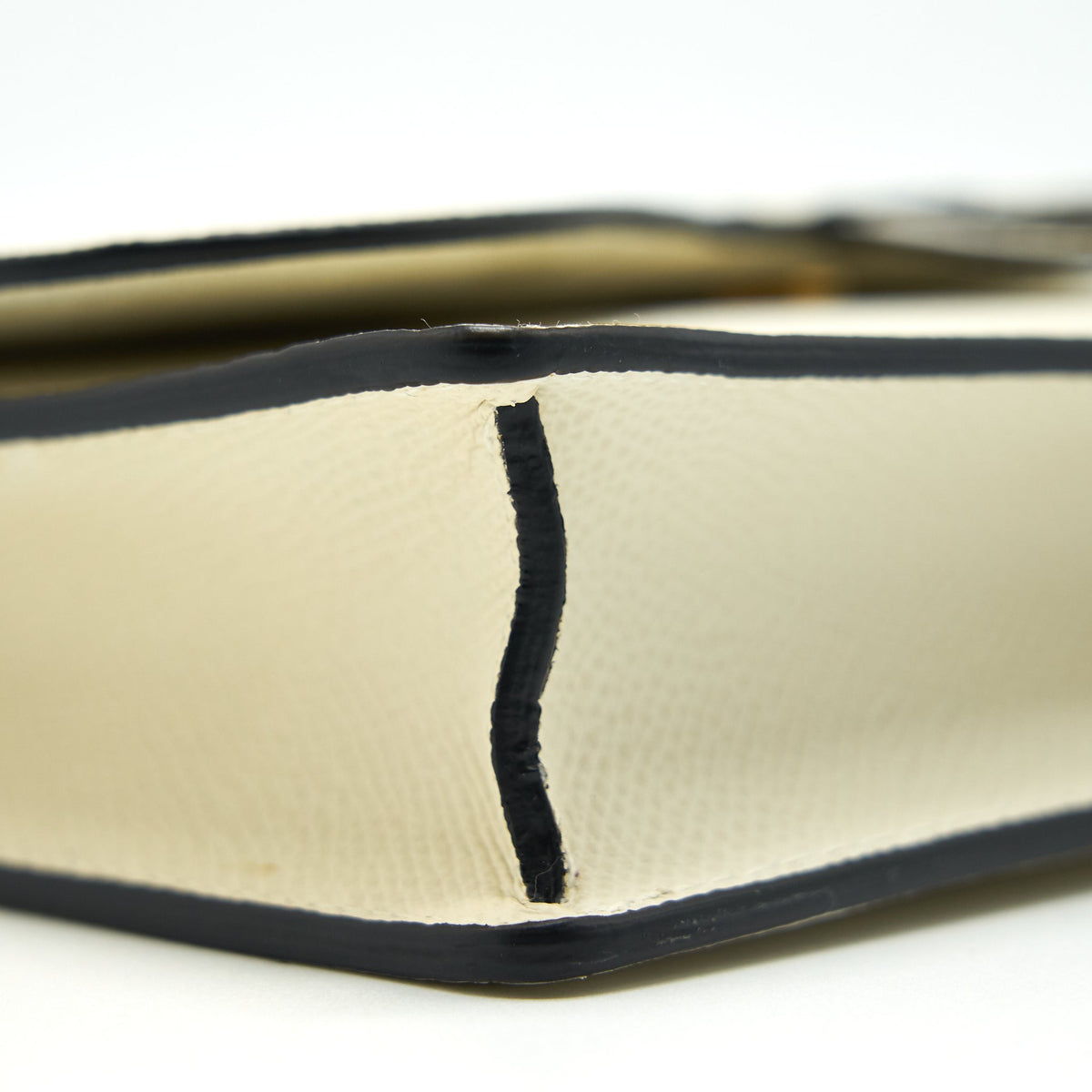 DIOR SADDLE POUCH WITH CHAIN WHITE GHW