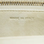 DIOR SADDLE POUCH WITH CHAIN WHITE GHW