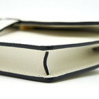 DIOR GRAINED CALFSKIN SADDLE BELT POUCHE WHITE GHW