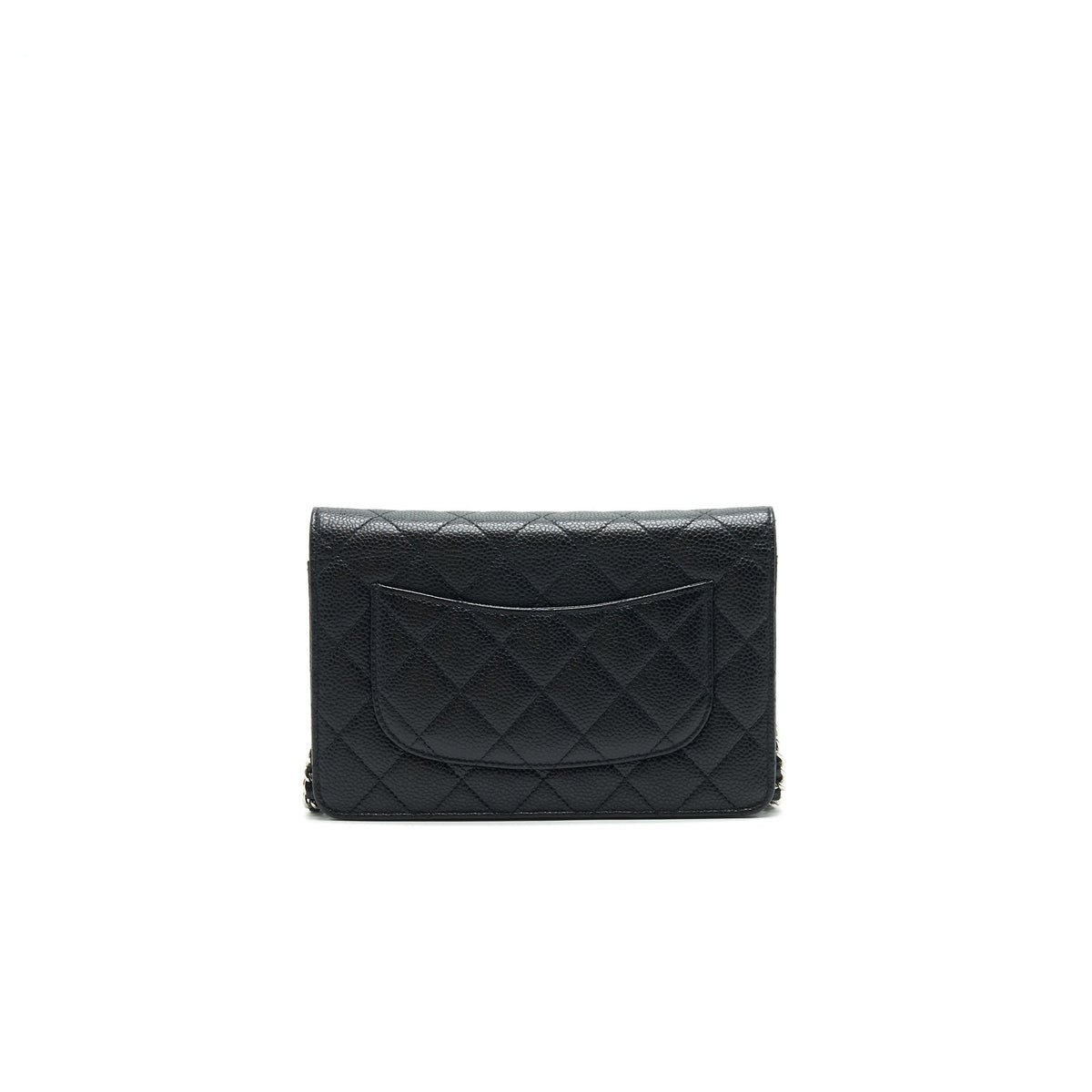 CHANEL CAVIAR WALLET ON CHAIN BLACK SHW