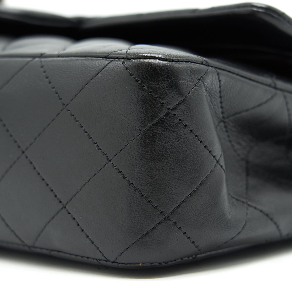 CHANEL CLASSIC DOUBLE FLAP LAMBSKIN BLACK SHW SERIAL 13