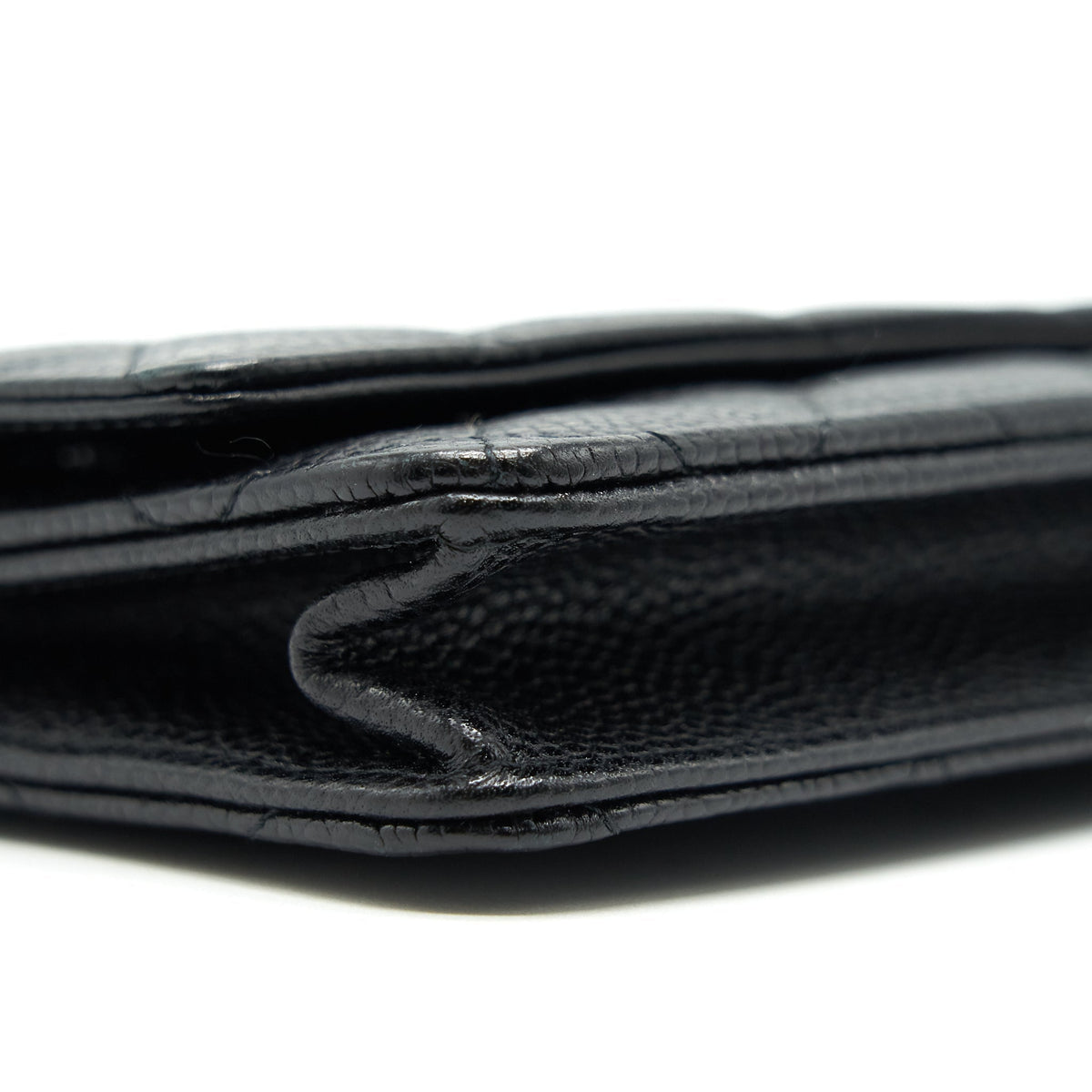 CHANEL CAVIAR WALLET ON CHAIN BLACK SHW