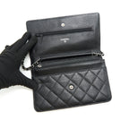 CHANEL CAVIAR WALLET ON CHAIN BLACK SHW