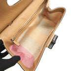GUCCI BAMBOO DAILY LEATHER TOP HANDLE BAG BEIGE