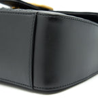 GUCCI GG MARMONT MINI TOP HANDLE BAG BLACK