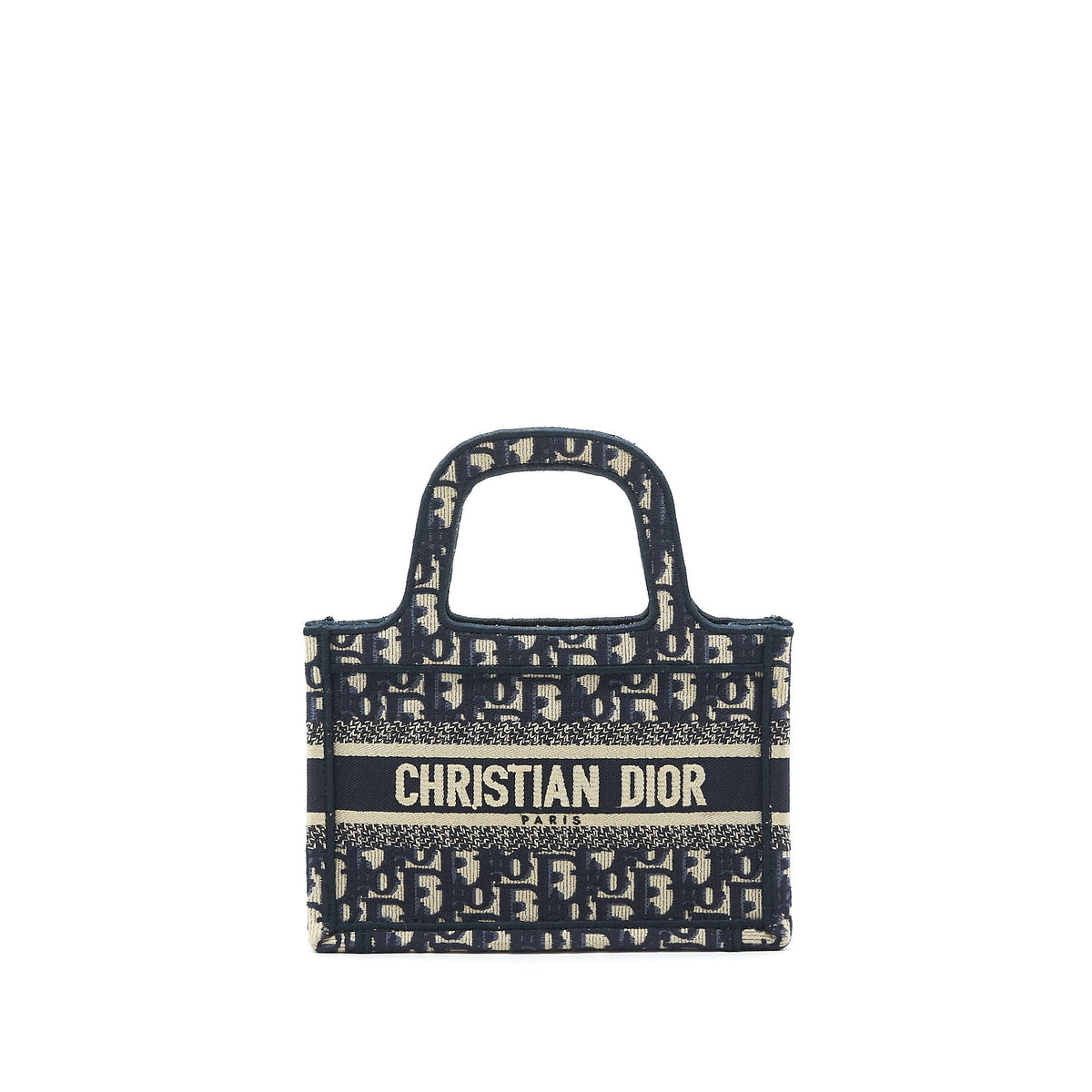 DIOR MINI BOOK TOTE BAG IN BLUE OBLIQUE