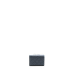 CHANEL SMALL COMPACT WALLET CAVIAR LEATHER INDIGO SHW