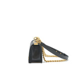 CHANEL SMALL BOY BAG CAVIAR BLACK GHW (MICROCHIP)