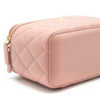 CHANEL 21B PEARL CRUSH LONG VANITY WITH CHAIN DARK PINK GHW