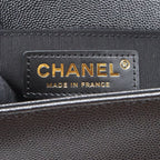 CHANEL MEDIUM LEBOY BLACK CAVIAR GHW