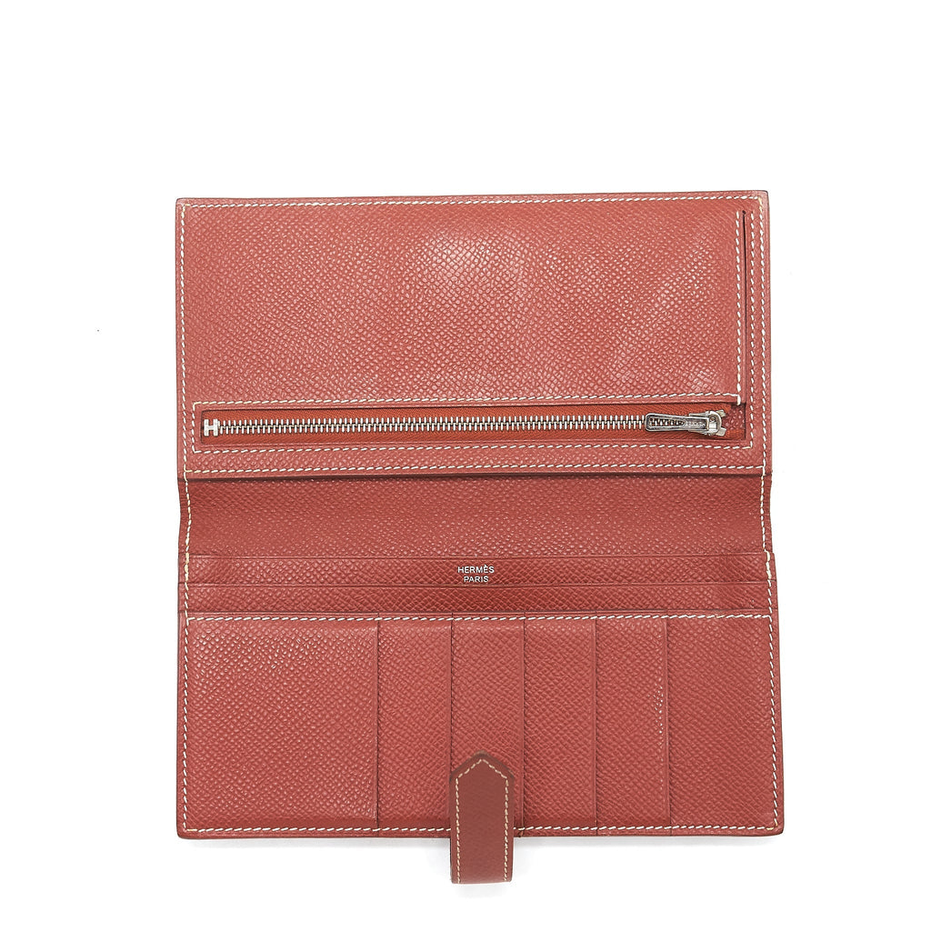 Hermes Bearn Wallet Epsom Brique SHW
