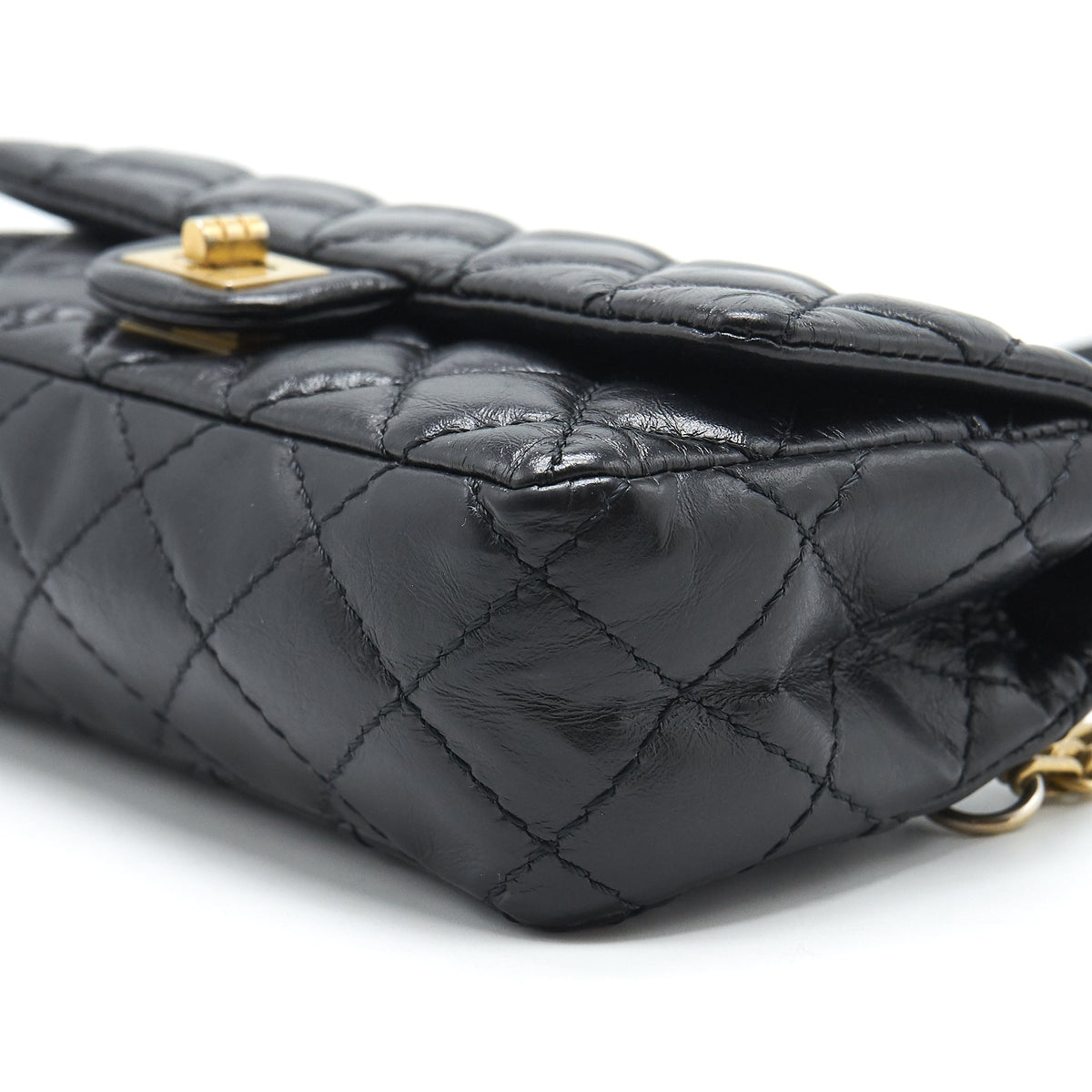 CHANEL 2.55 REISSUE MINI WAIST BELT BAG BLACK GHW