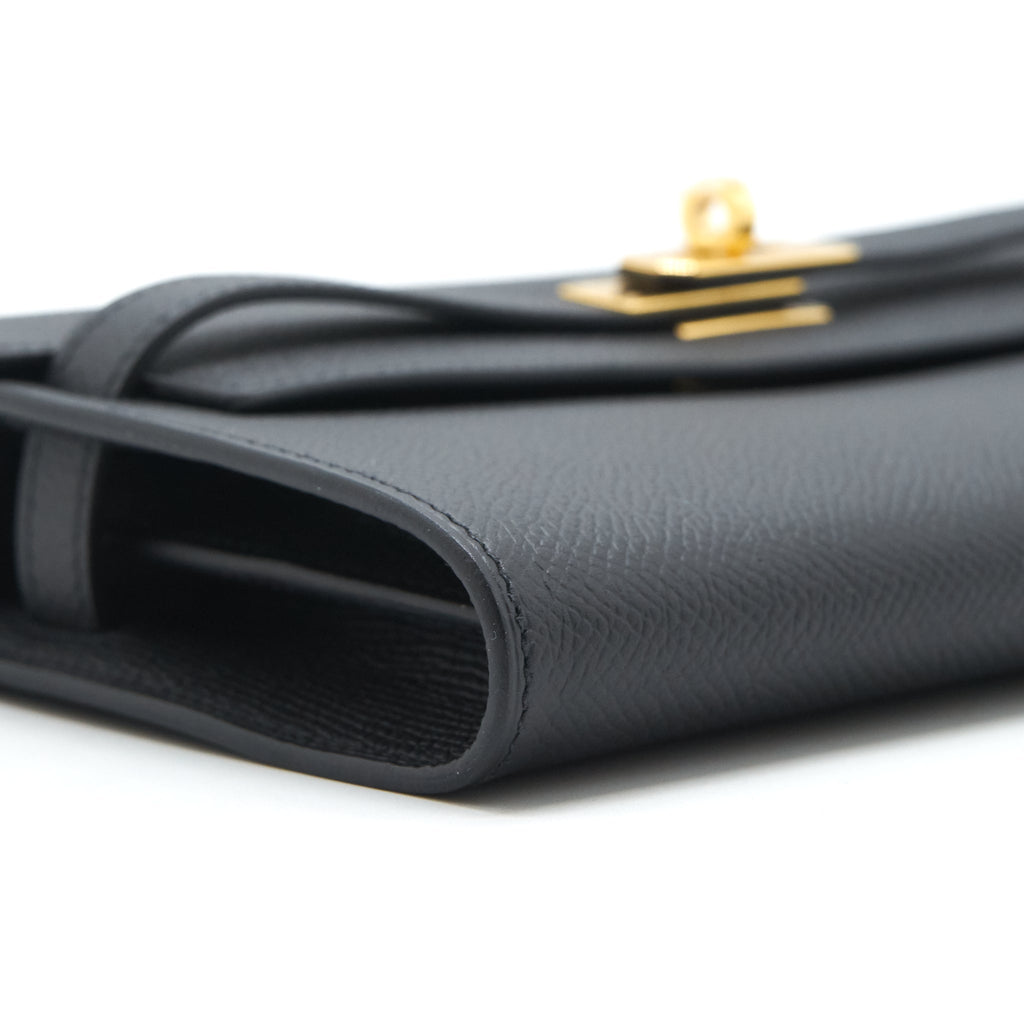 HERMES CLASSIC KELLY TO GO EPSOM LEATHER BLACK GHW