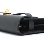 HERMES CLASSIC KELLY TO GO EPSOM LEATHER BLACK GHW