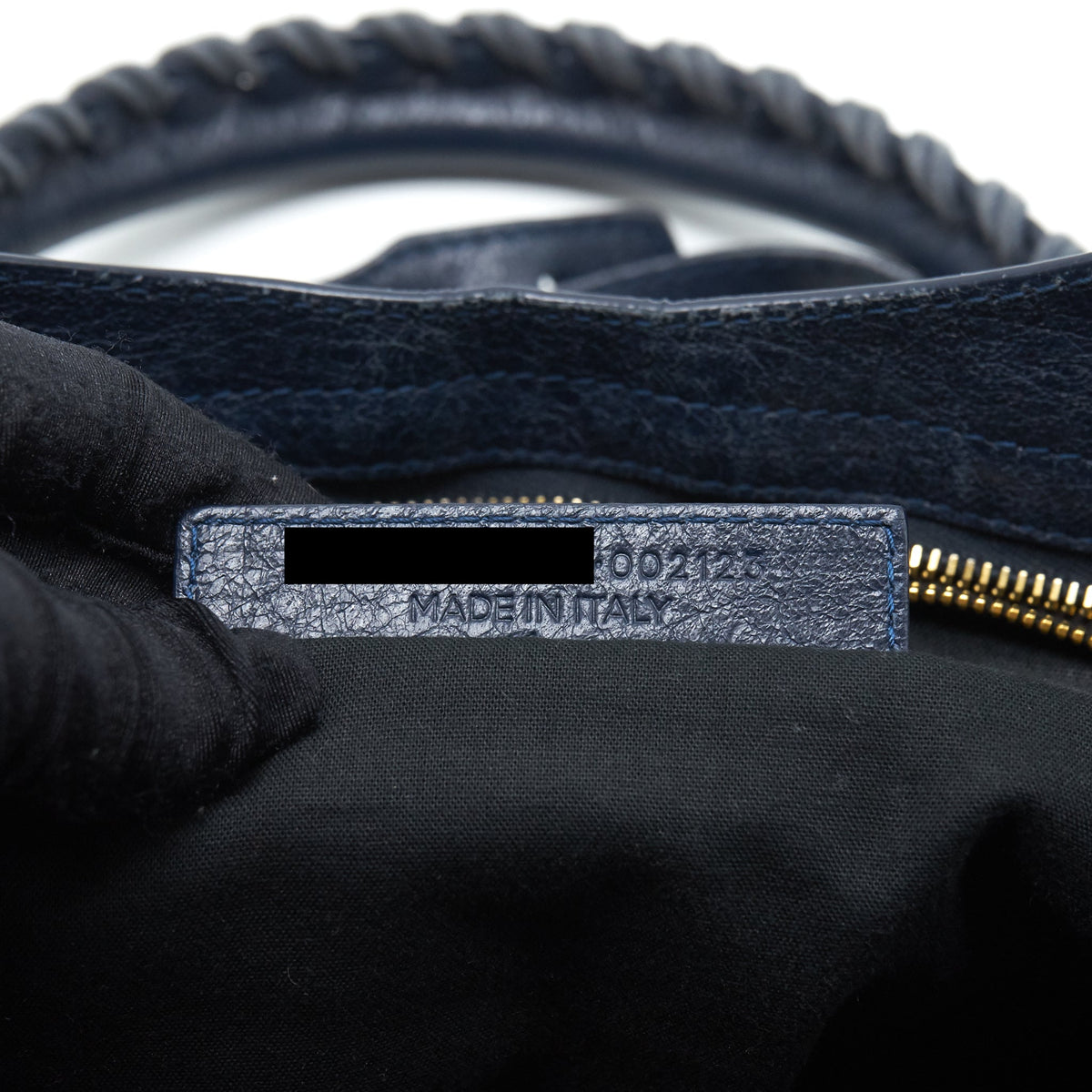 BALENCIAGA CLASSIC CITY BAG NAVY GHW