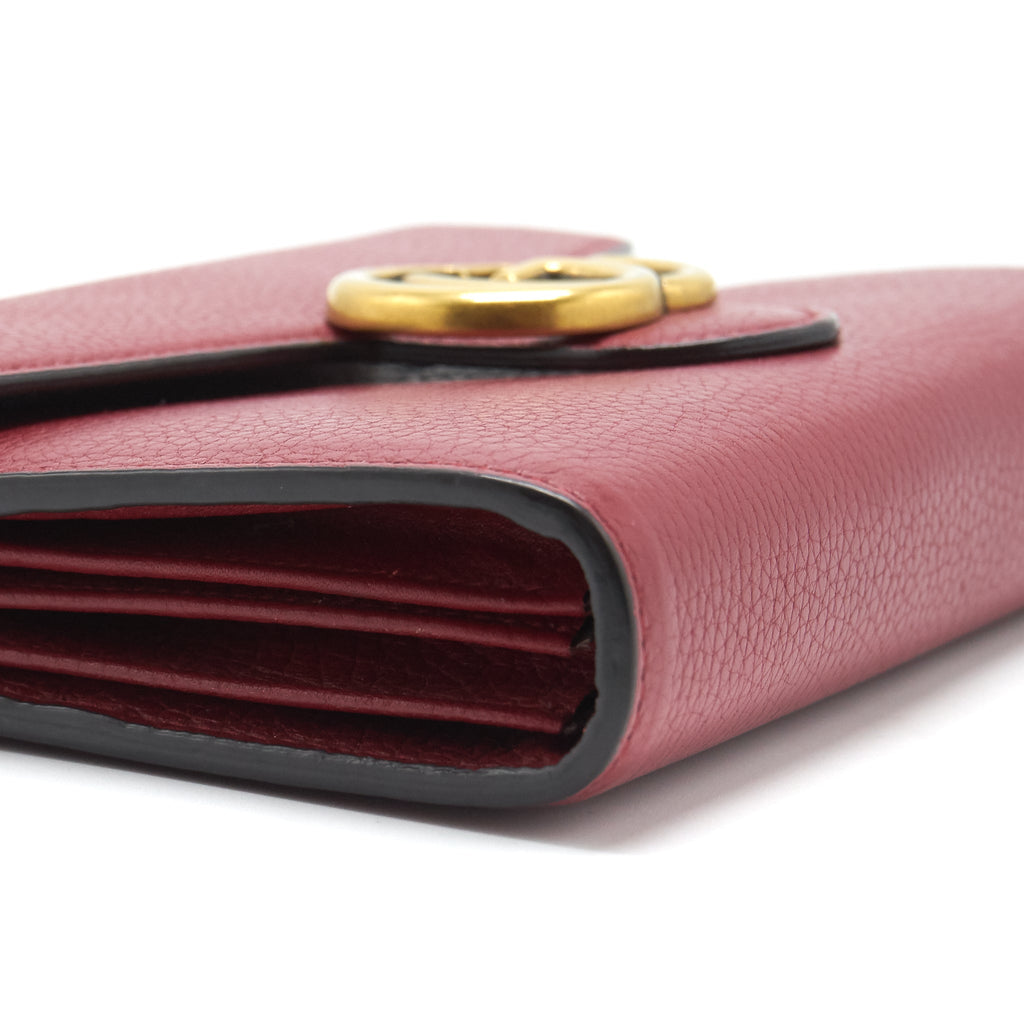 GUCCI GG MARMONT WALLET ON CHAIN RED GHW
