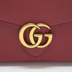 GUCCI GG MARMONT WALLET ON CHAIN RED GHW