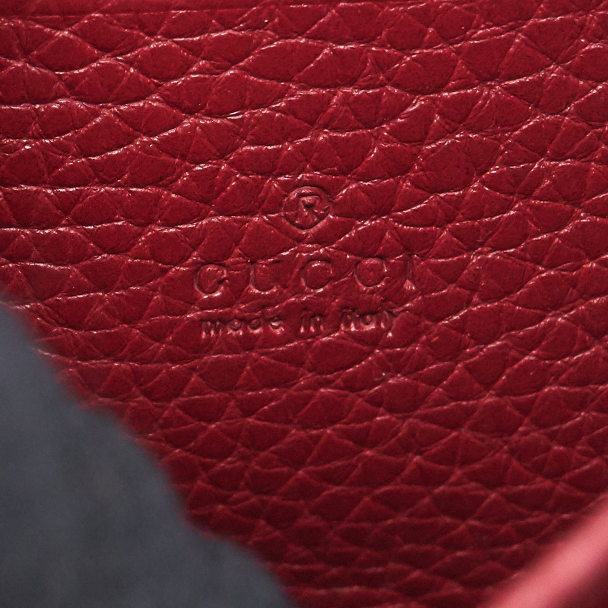 GUCCI GG MARMONT WALLET ON CHAIN RED GHW