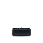 CHANEL MINI RECTANGULAR FLAP BAG LAMBSKIN BLACK LGHW(MICROCHIP）