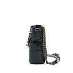 CHANEL LARGE GABRIELLE HOBO BAG BLACK GOLD/SLIVER HARDWARE