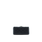 CHANEL MINI SQUARE FLAP BAG LAMBSKIN BLACK LGHW (MICROCHIP)
