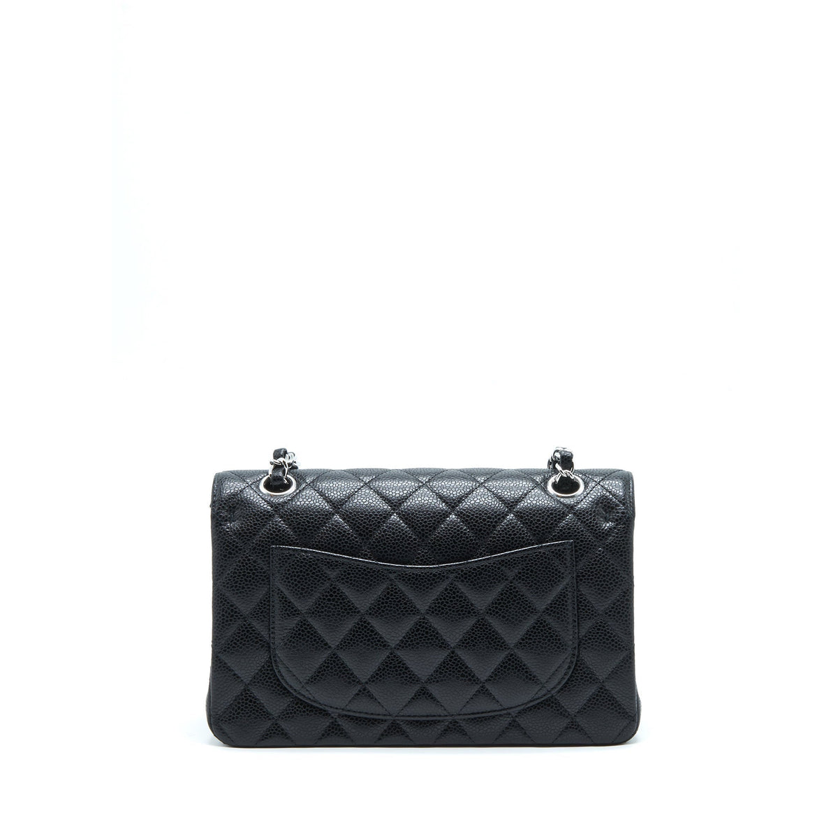 CHANEL SMALL CLASSIC FLAP BAG CAVIAR BLACK SHW(MICROCHIP)