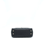 CHANEL SMALL COCO HANDLE CAVIAR BLACK LGHW WITH RED EMBOSSED HANDLE
