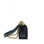 CHANEL MEDIUM BOY BAG CALFSKIN BLACK GHW