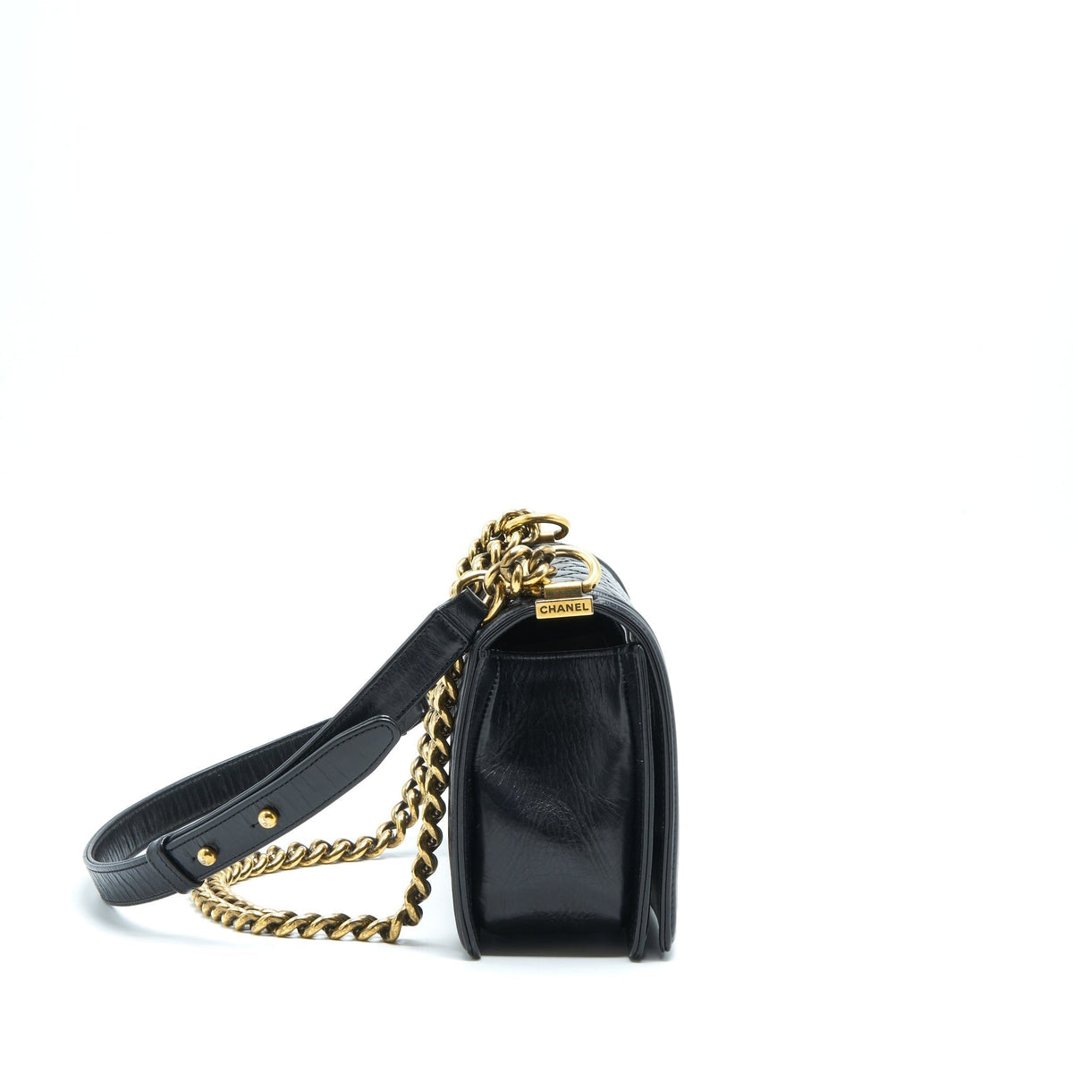 CHANEL MEDIUM BOY BAG CALFSKIN BLACK GHW