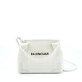 BALENCIAGA CABAS FABRIC/LEATHER OFF WHITE SHW