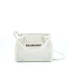 BALENCIAGA CABAS FABRIC/LEATHER OFF WHITE SHW