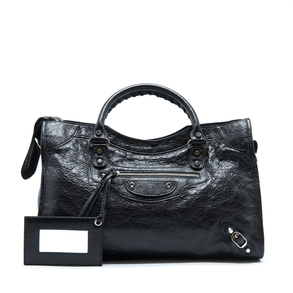 BALENCIAGA CLASSIC CITY BAG BLACK SHW