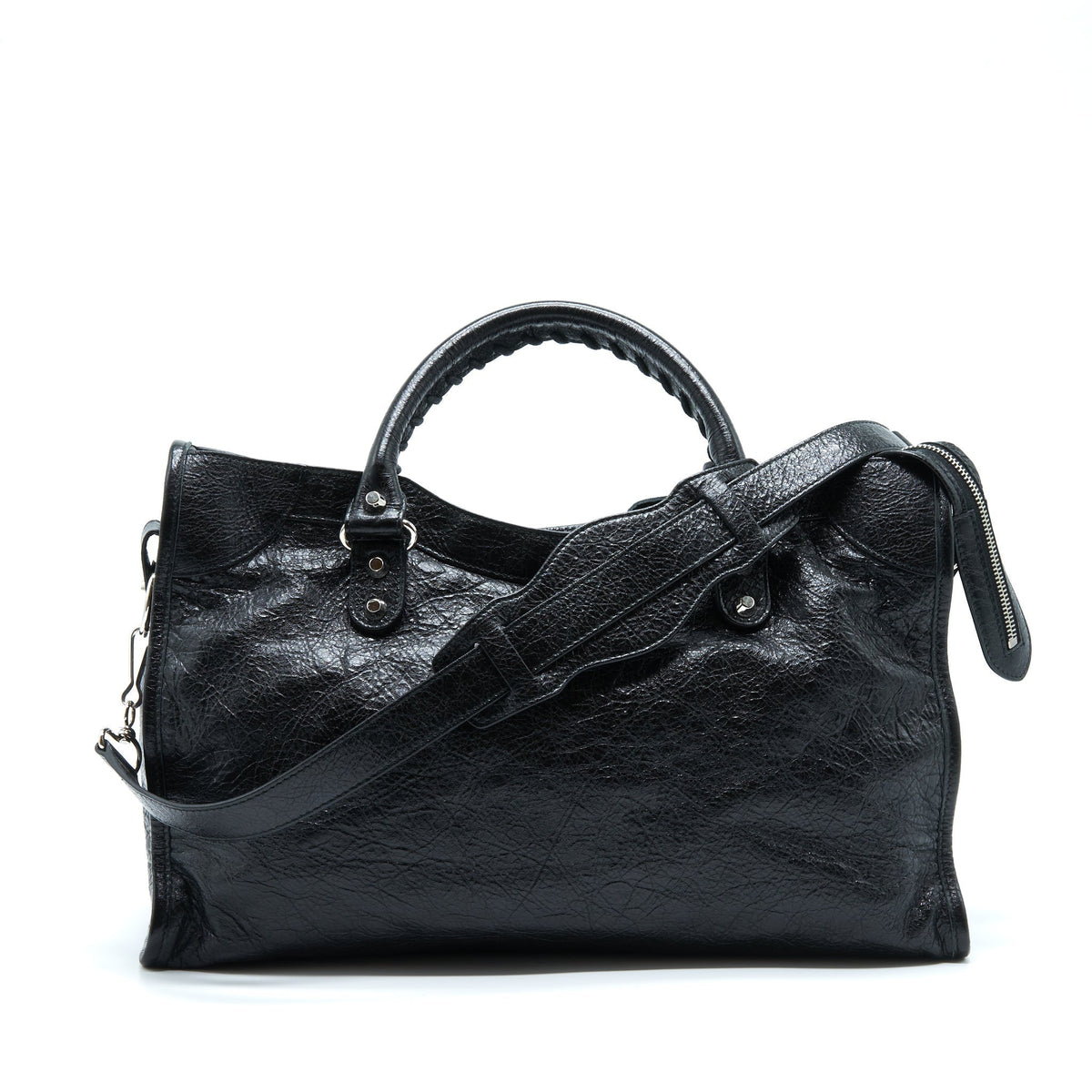 BALENCIAGA CLASSIC CITY BAG BLACK SHW