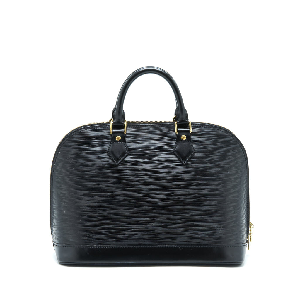 LOUIS VUITTON ALMA BAG EPI BLACK GHW