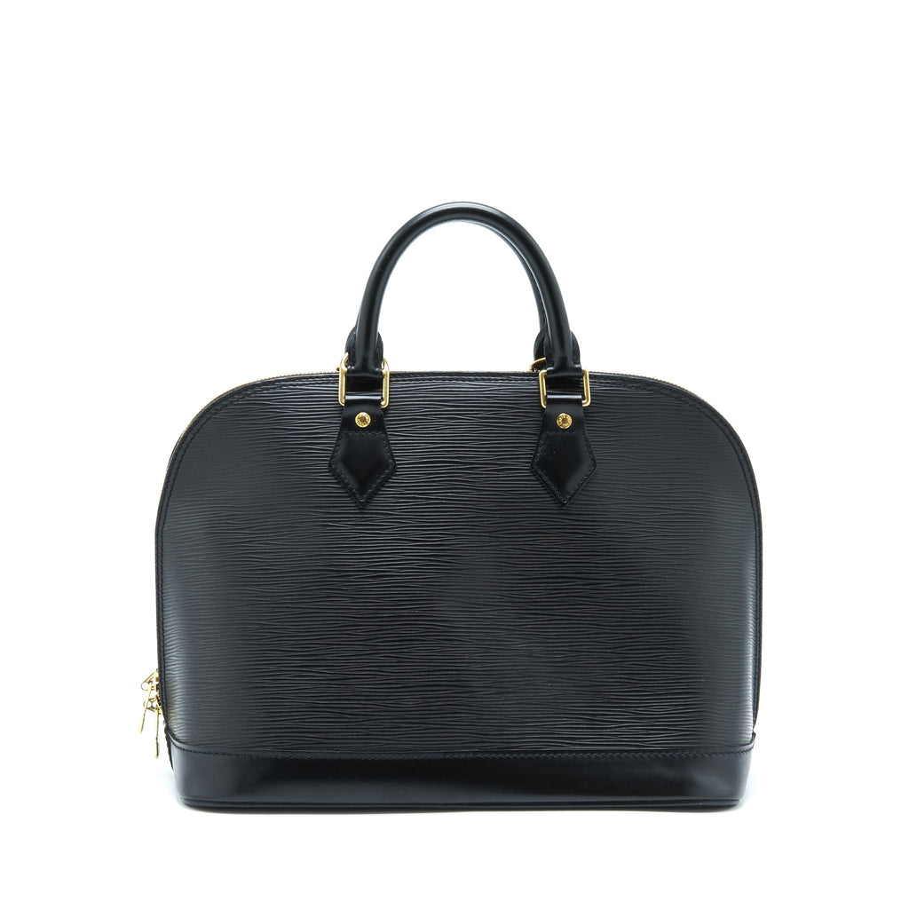 LOUIS VUITTON ALMA BAG EPI BLACK GHW