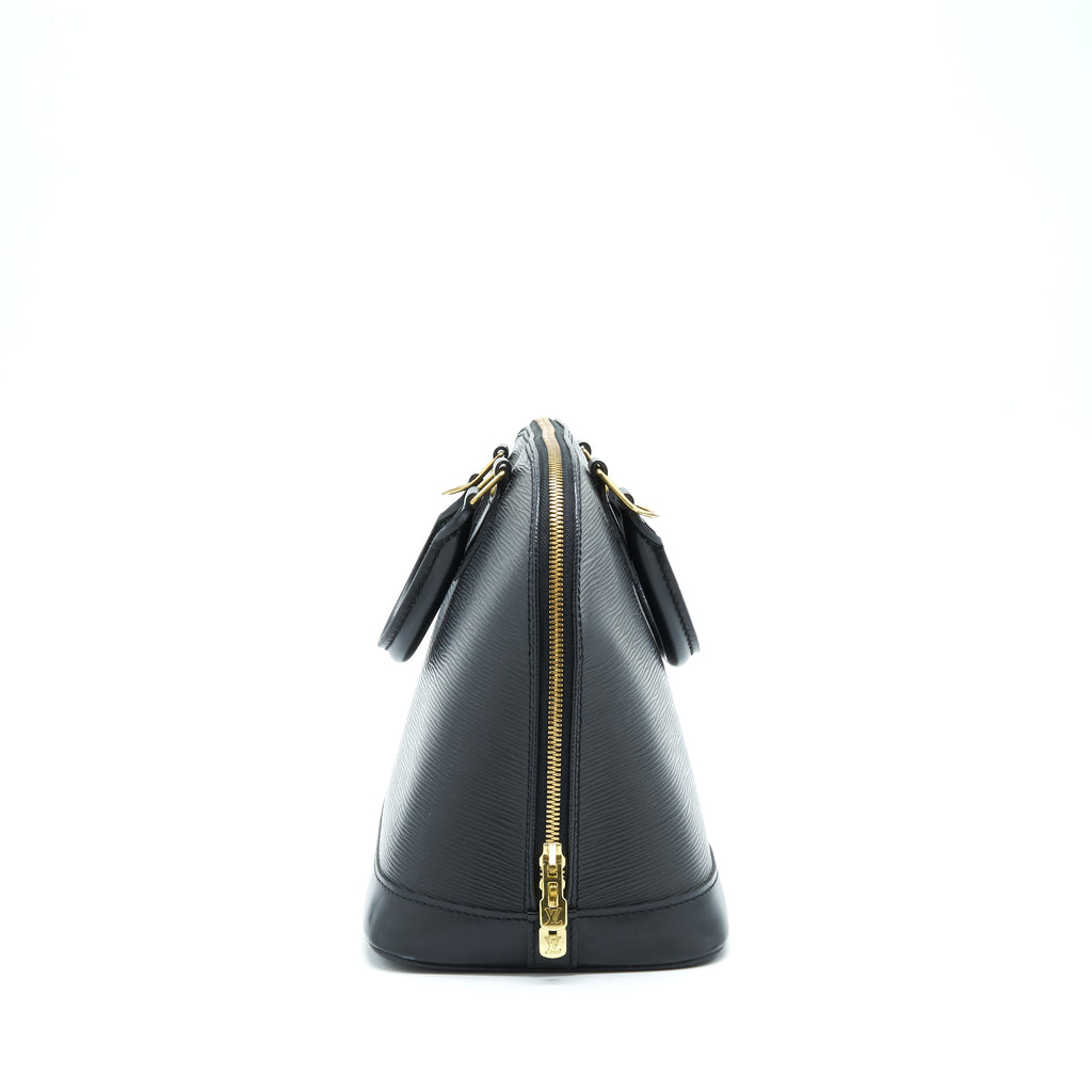 LOUIS VUITTON ALMA BAG EPI BLACK GHW