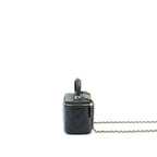 CHANEL 22A TOP HANDLE LONG VANITY WITH CHAIN LAMBSKIN BLACK LGHW