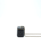 CHANEL 22S LONG VANITY WITH CHAIN CAVIAR BLACK LGHW