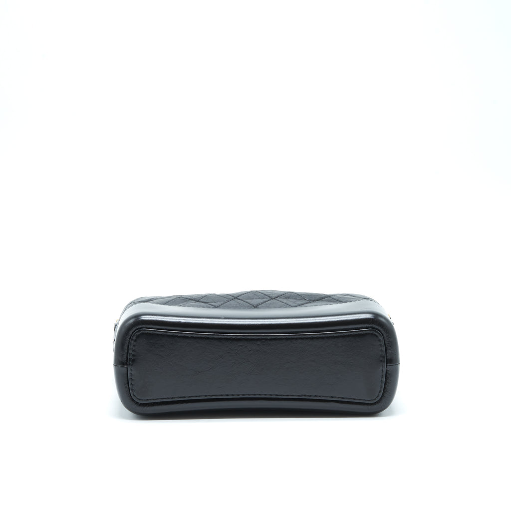 CHANEL MEDIUM GABRIELLE BAG CALFSKIN BLACK WITH MULTICOLOUR HARDWARE