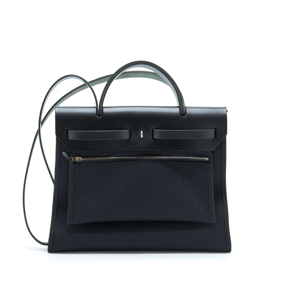 HERMES HERBAG SELLIER ZIP 31 BAG BLACK SHW