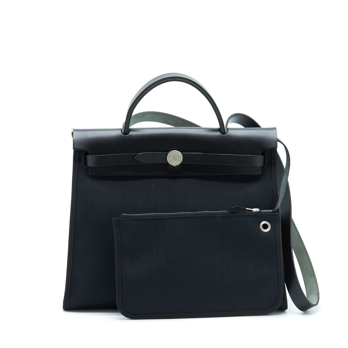 HERMES HERBAG SELLIER ZIP 31 BAG BLACK SHW