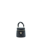 CHANEL 22S TOP HANDLE SUPER MINI VANITY LAMBSKIN BLACK LGHW