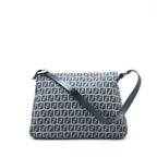 FENDI VINTAGE BAGUETTE SHOULD BAG FABRIC BLACK/GREY SHW